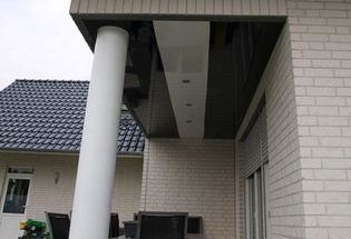 Spanndecke auf Terrasse - Außenmontage